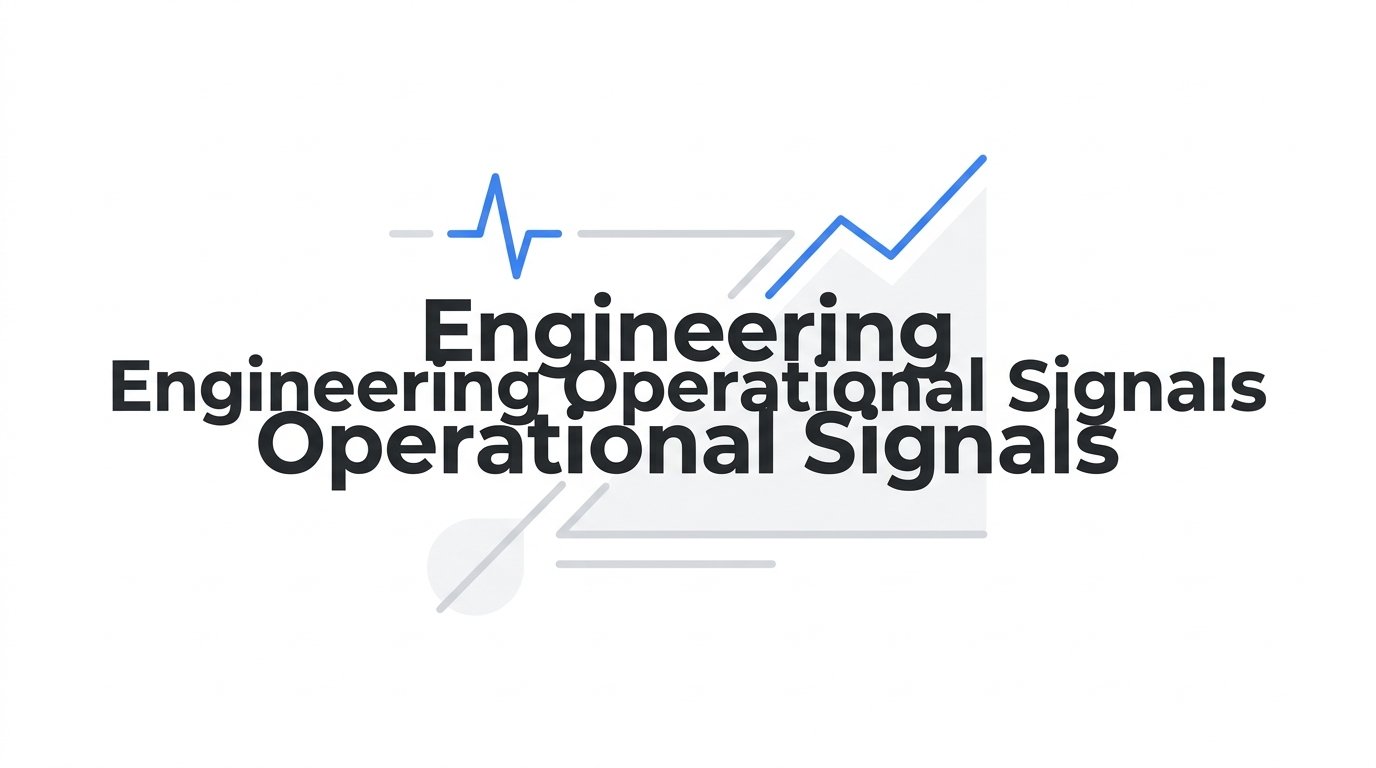 Engineering Operational Signals: What They Are and Why Your Dev Team Can't Afford to Ignore Them